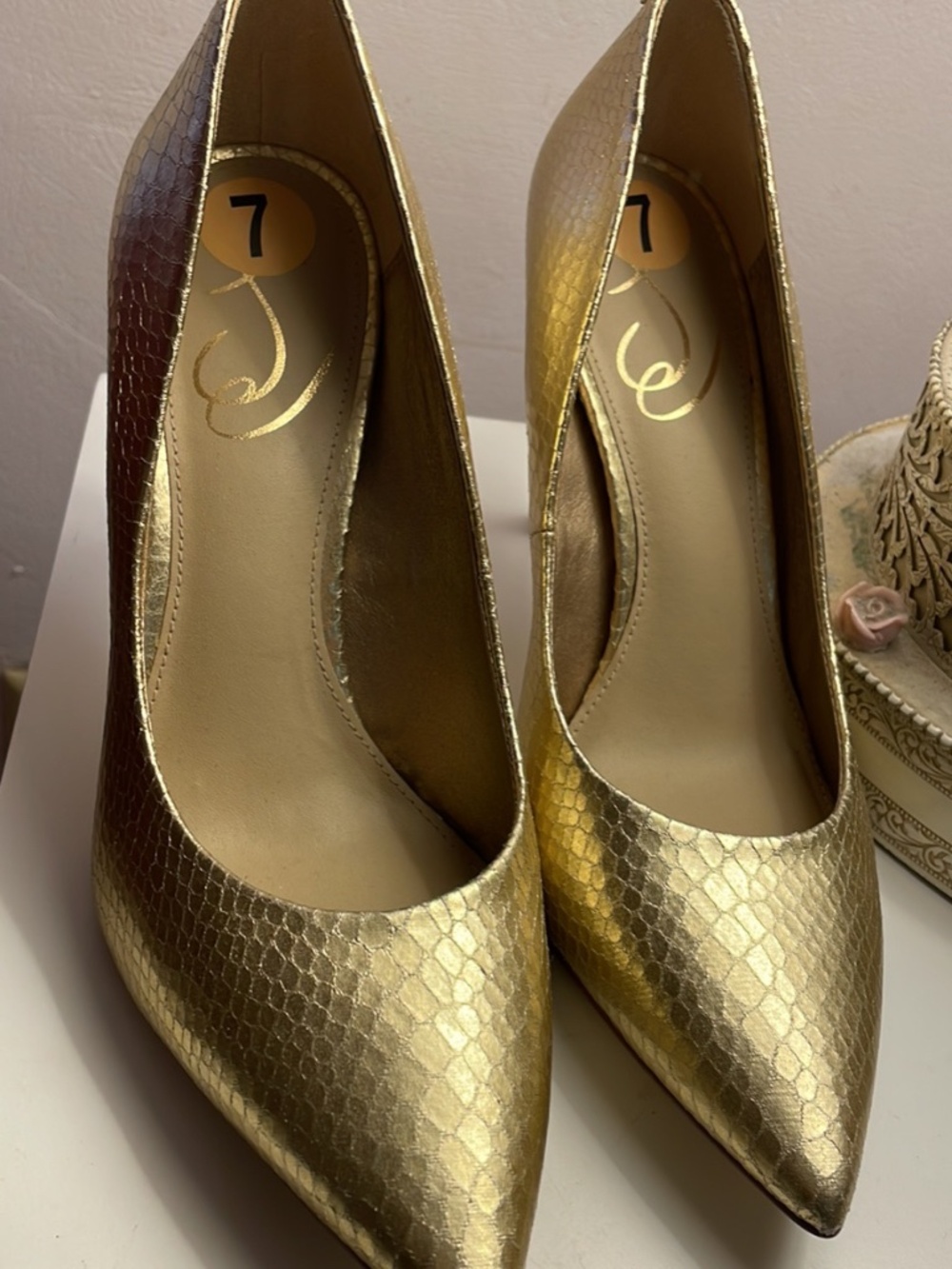 Gold heels